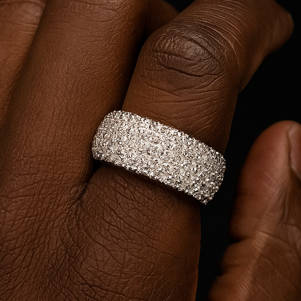 10mm 5 Row Round Cut Ring - Different Drips