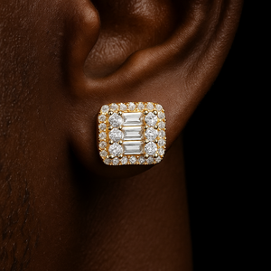 10mm Baguette Earrings - Different Drips