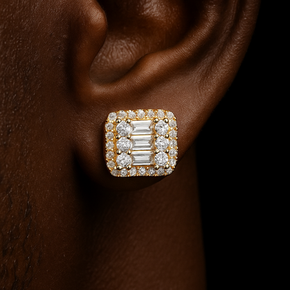 10mm Baguette Earrings - Different Drips