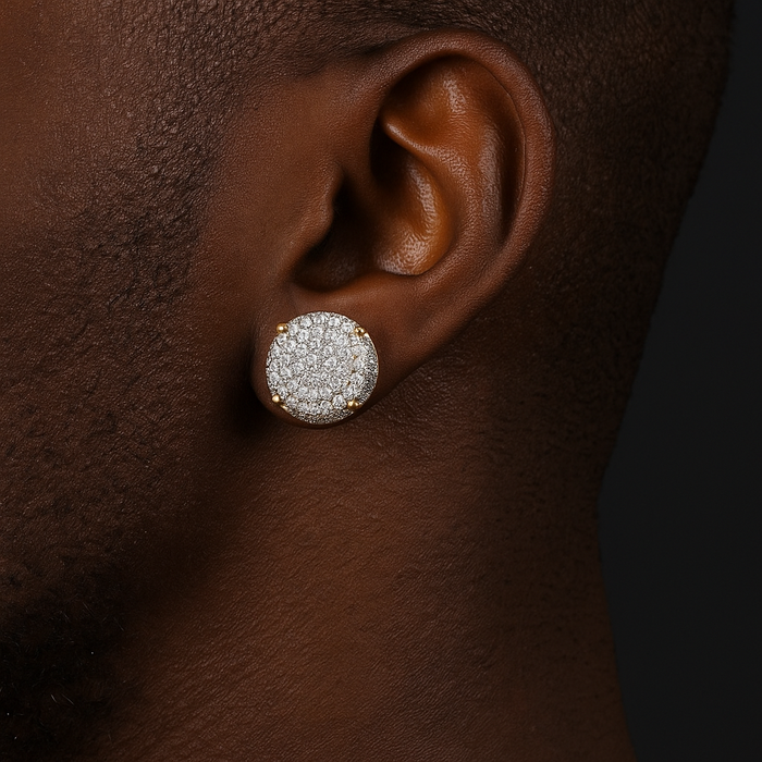 10mm Round Cut Stud Earrings - Different Drips