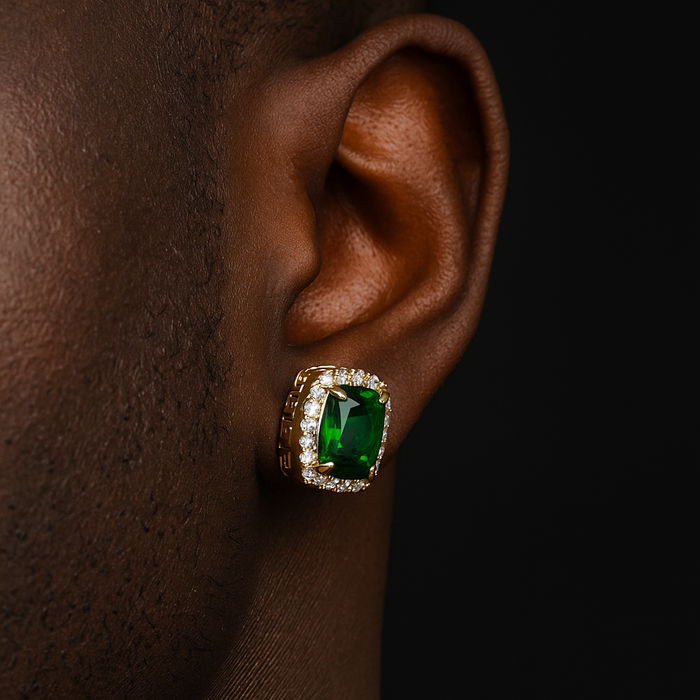 Emerald Cut Stud Earrings - Different Drips