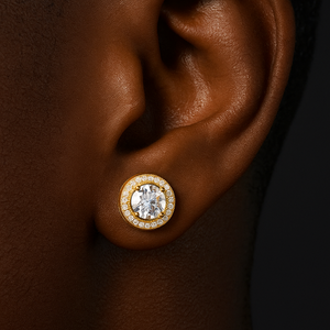 Iced Round Cut Tennis Earrings - Different Drips