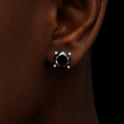 S925 Moissanite Black Diamond Stud Earrings - Different Drips