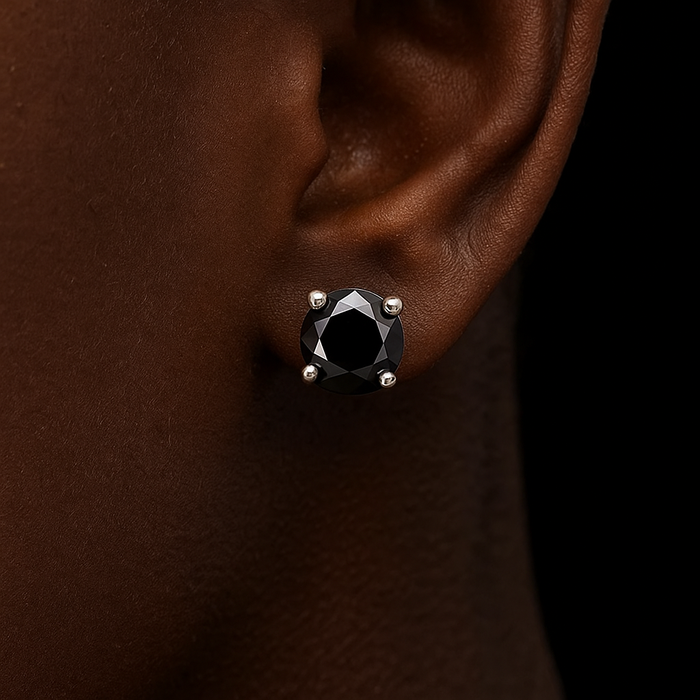 S925 Moissanite Black Diamond Stud Earrings - Different Drips