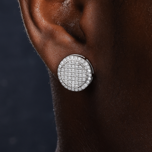 925 Sterling Silver Moissanite Round Stud Earrings - Different Drips