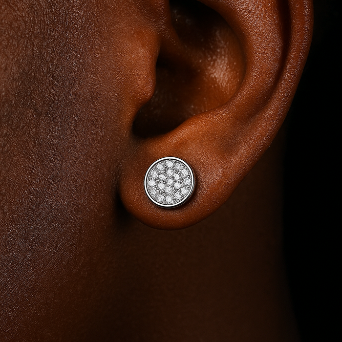 Classic Slim Round Cut Stud Earrings - Different Drips