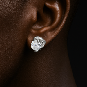 S925 Moissanite Diamond Snake Claw Stud Earrings - Different Drips