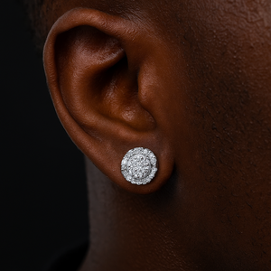 7mm S925 Moissanite Raised Stone Stud Earrings - Different Drips