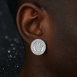 S925 Moissanite Crown Round Cut Stud Earrings - Different Drips