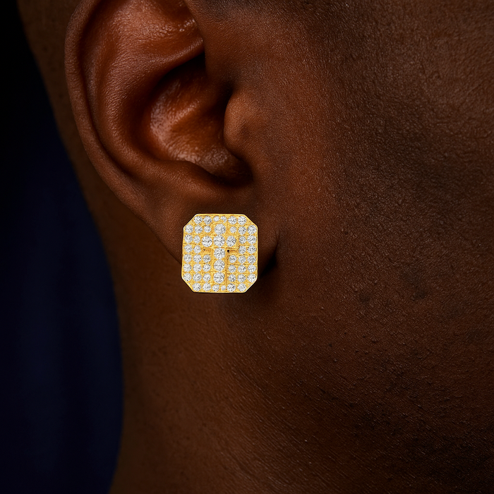 S925 Moissanite Diamond Cross Stud Earrings - Different Drips