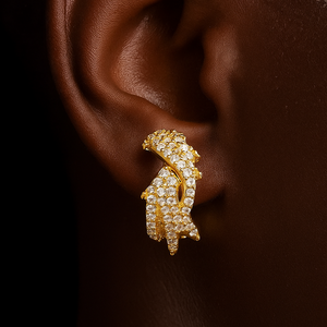 S925 Moissanite Crown Of Thorns Earrings - Different Drips