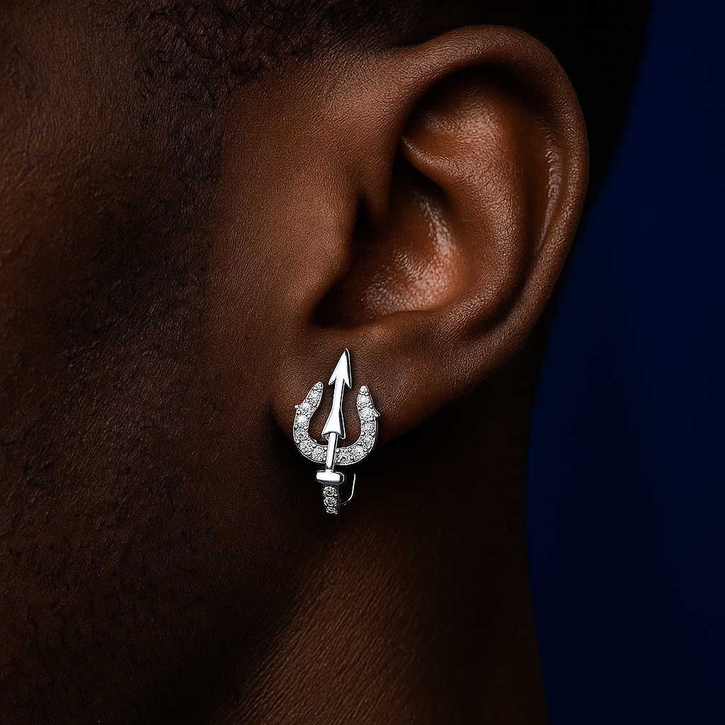 S925 Moissanite Trident Earrings - Different Drips