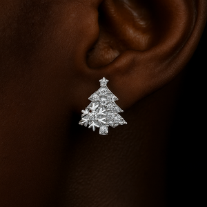 S925 Moissanite Diamond Christmas Tree Stud Earrings - Different Drips