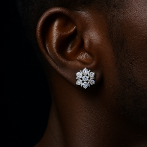 S925 Moissanite Diamond Snow Stud Earrings - Different Drips