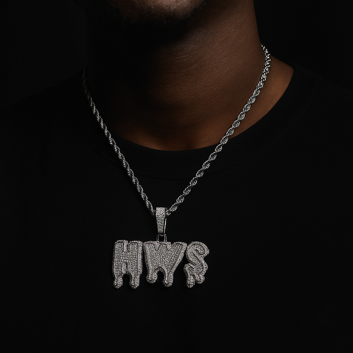 Drip Bubble Custom Letter Pendant - Different Drips