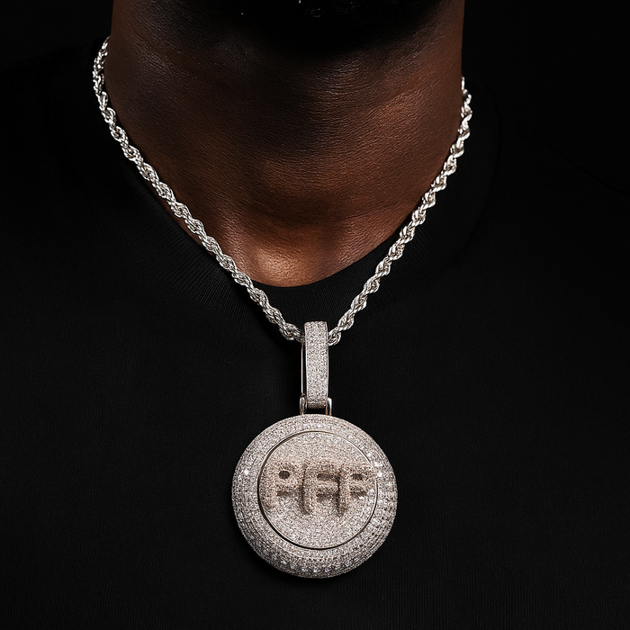 Solid Rotatable Custom Letter Pendant - Different Drips