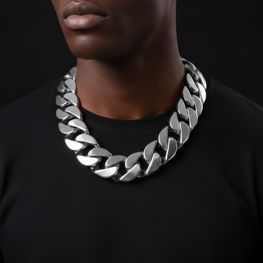 43mm Solid 18k Gold Plated Miami Cuban Link Chain - Different Drips