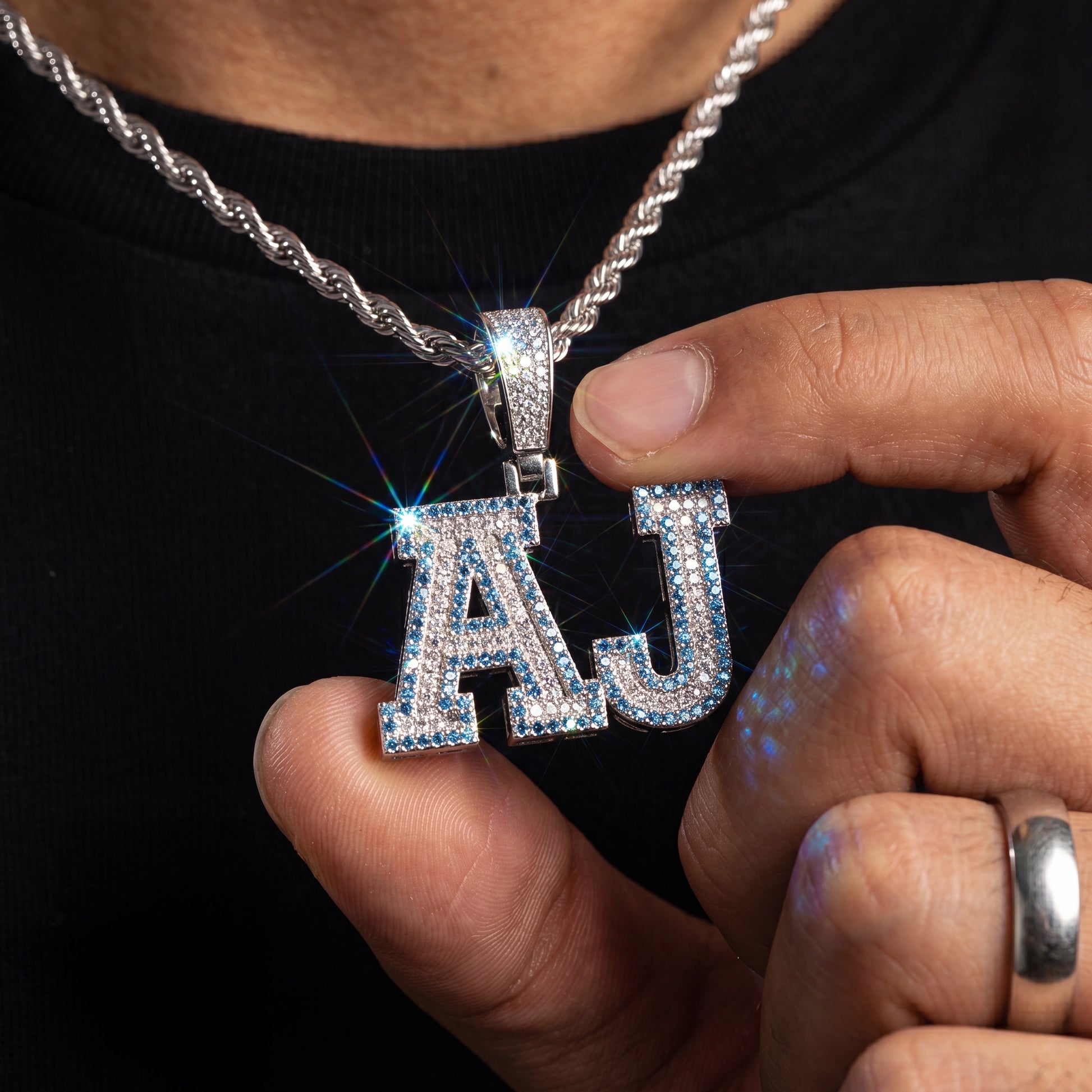 Varsity Custom Letter Pendant - Different Drips