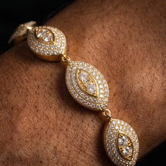 S925 Moissanite Diamond Eye Link Bracelet - Different Drips