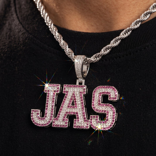 Varsity Custom Letter Pendant - Different Drips