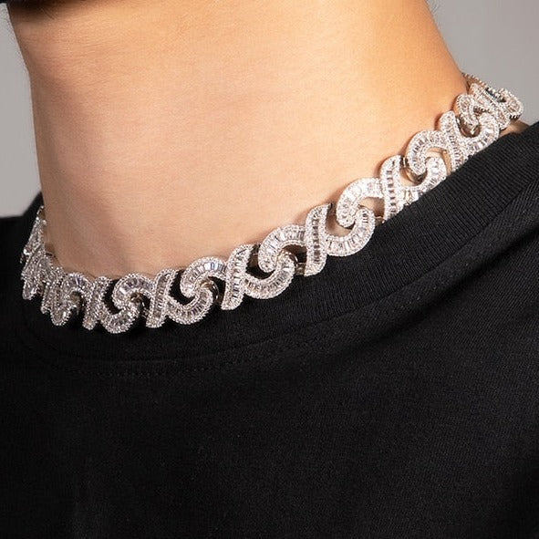 15mm Baguette Infinity Link Chain - Different Drips