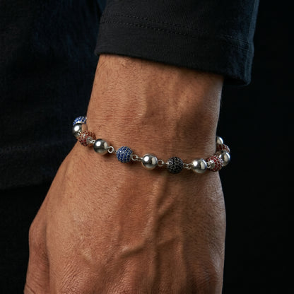 Iced Ball Bead Link Chain - Different Drips