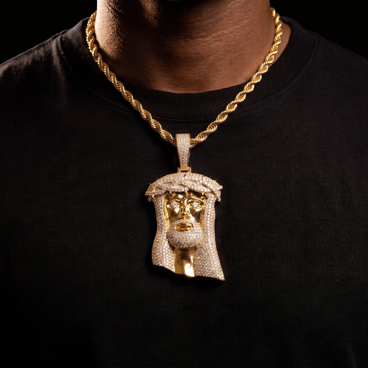 Crown Of Thorns Jesus Head Pendant - Different Drips
