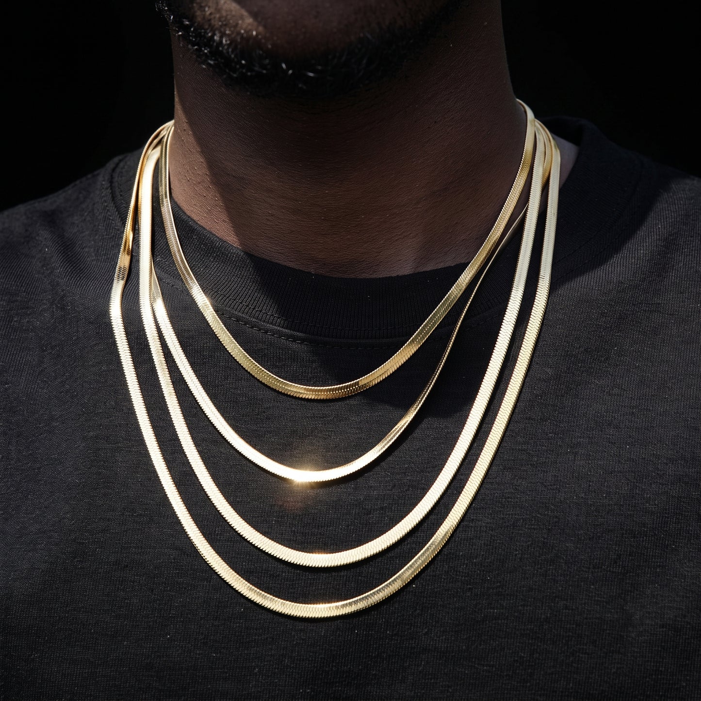 3-5mm Herringbone Chain - Different Drips