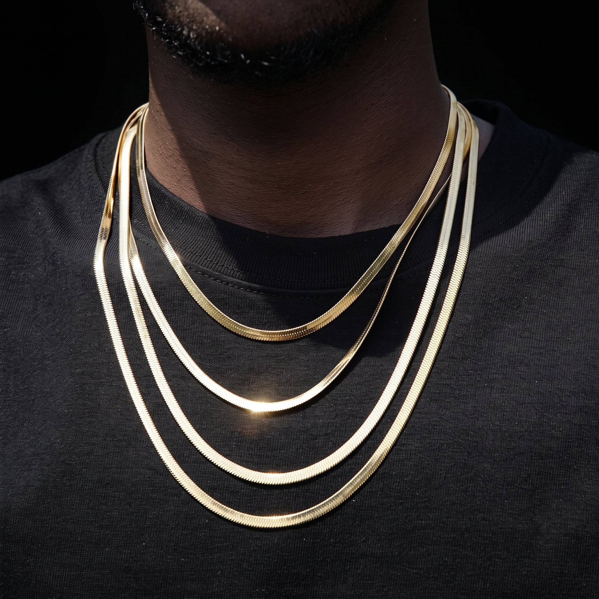 3-5mm Herringbone Chain - Different Drips