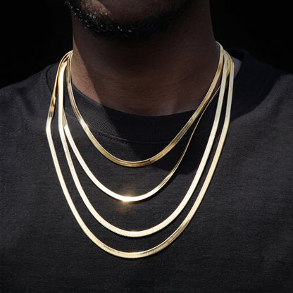 3-5mm Herringbone Chain - Different Drips