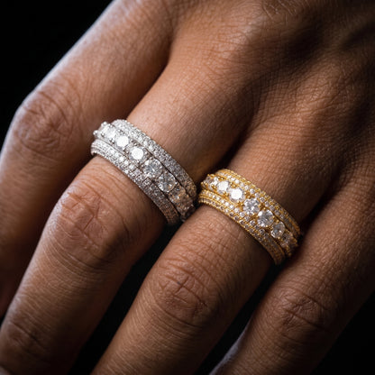 Round Cut Band Ring - Different Drips