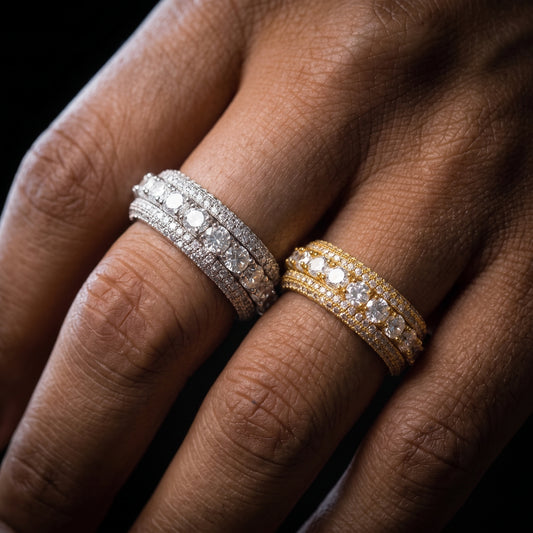 Round Cut Band Ring - Different Drips