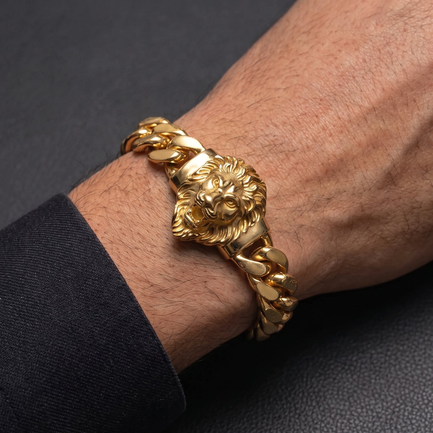 Lion Head Miami Cuban Link Chain - Different Drips
