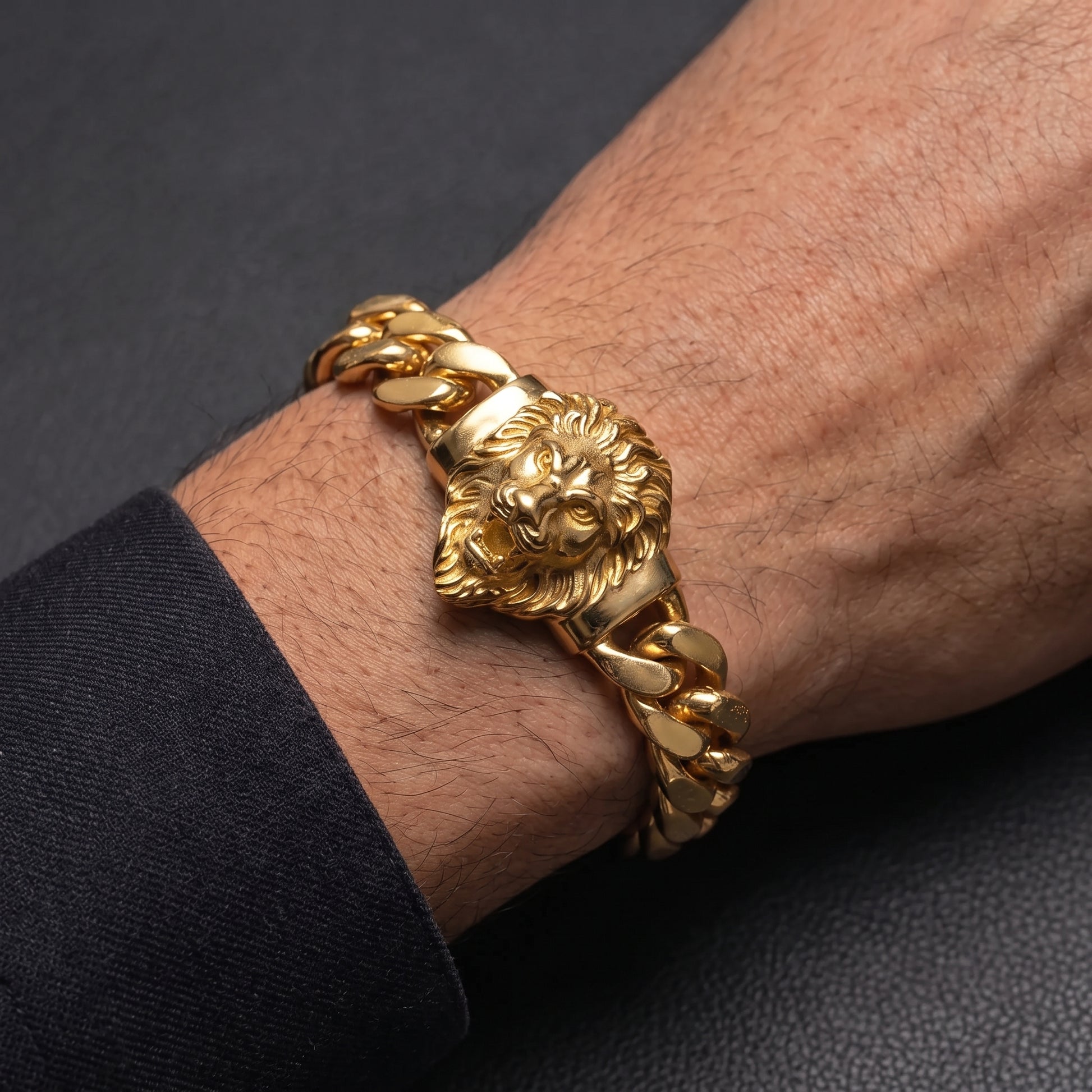 Lion Head Miami Cuban Link Chain - Different Drips