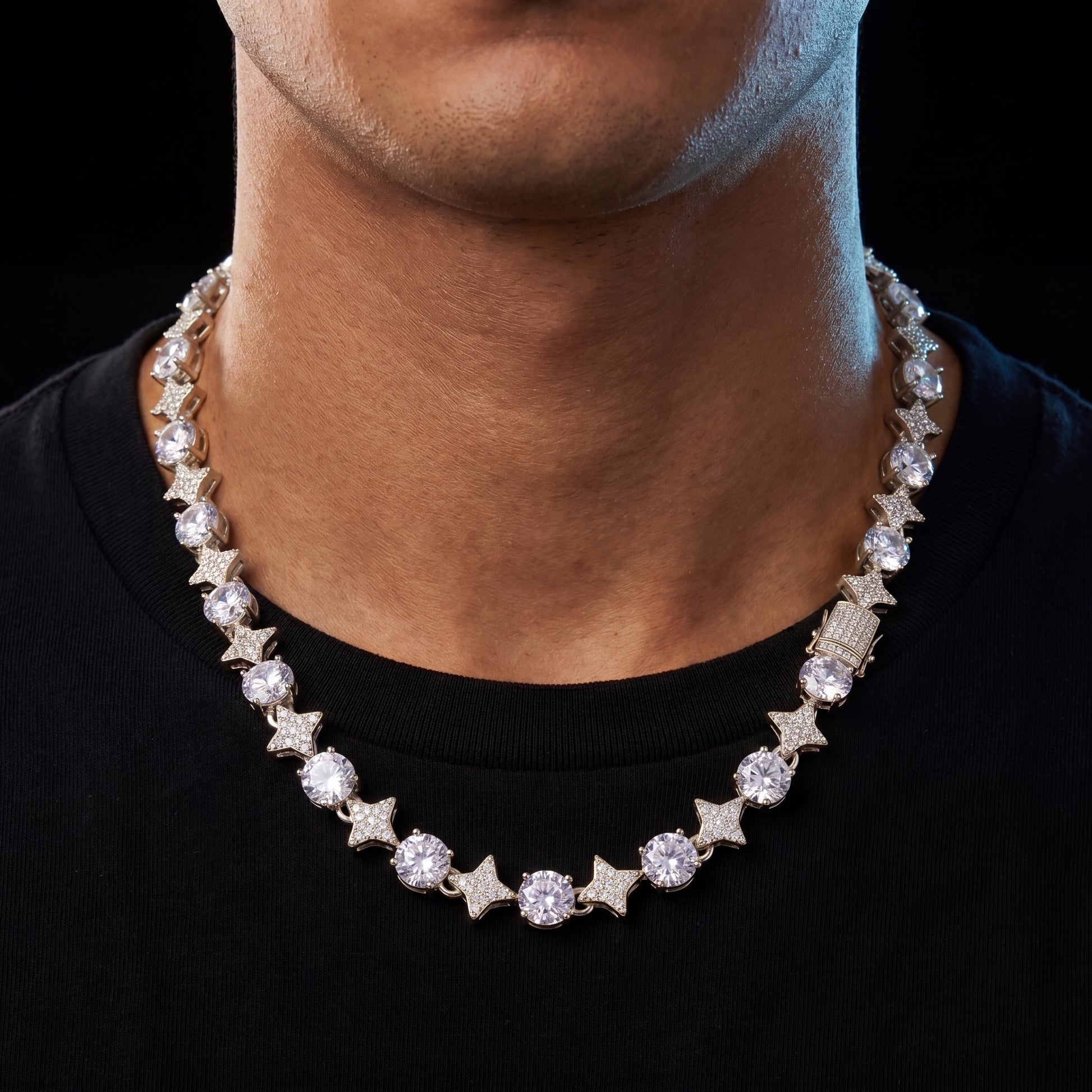 8mm S925 Moissanite Star Link Tennis Chain - Different Drips