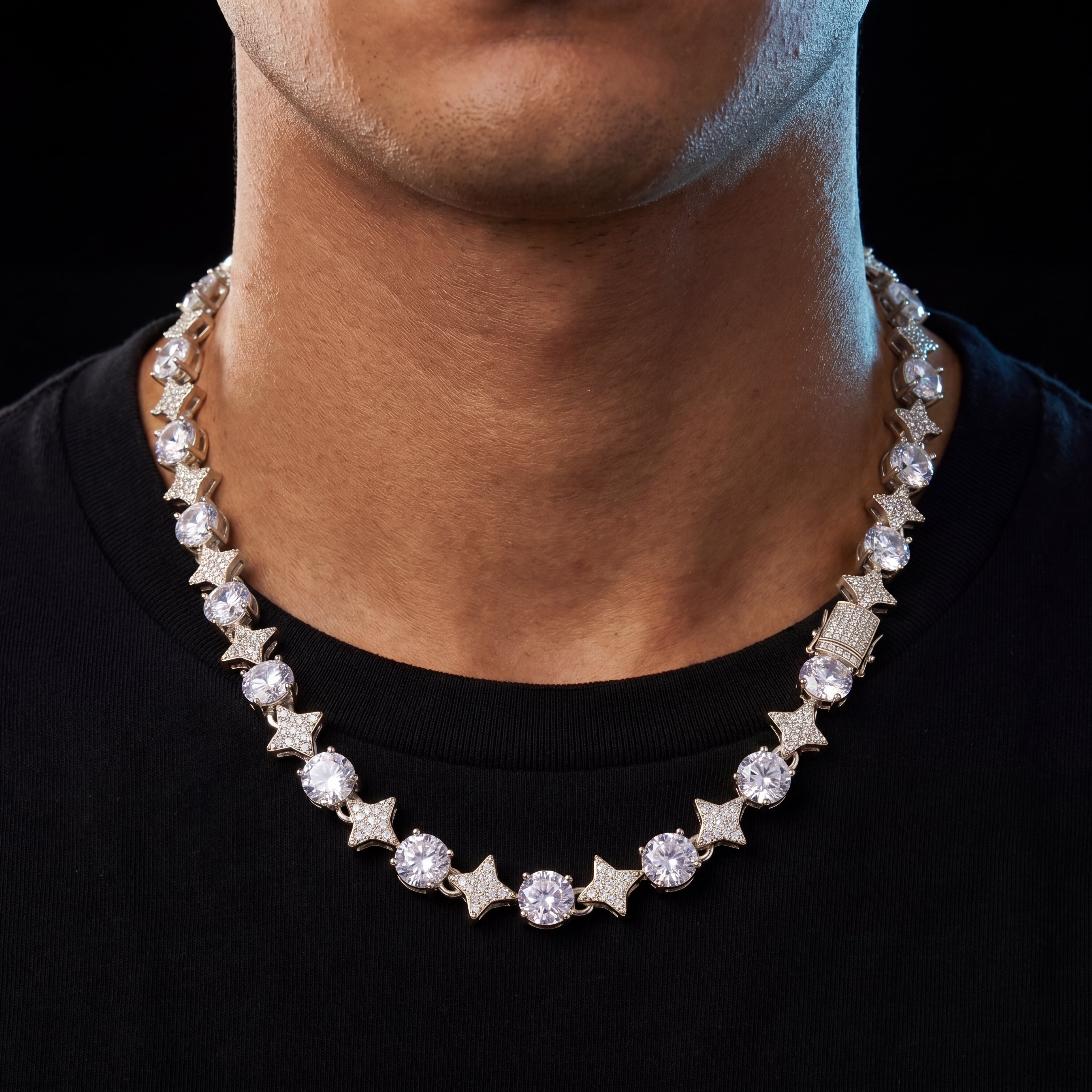 8mm S925 Moissanite Star Link Tennis Chain - Different Drips