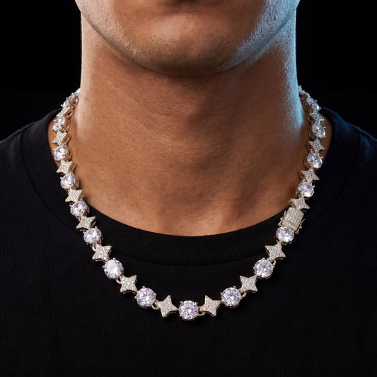 8mm S925 Moissanite Star Link Tennis Chain - Different Drips