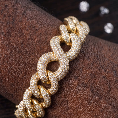 14mm Infinity Cuban Bracelet - Different Drips