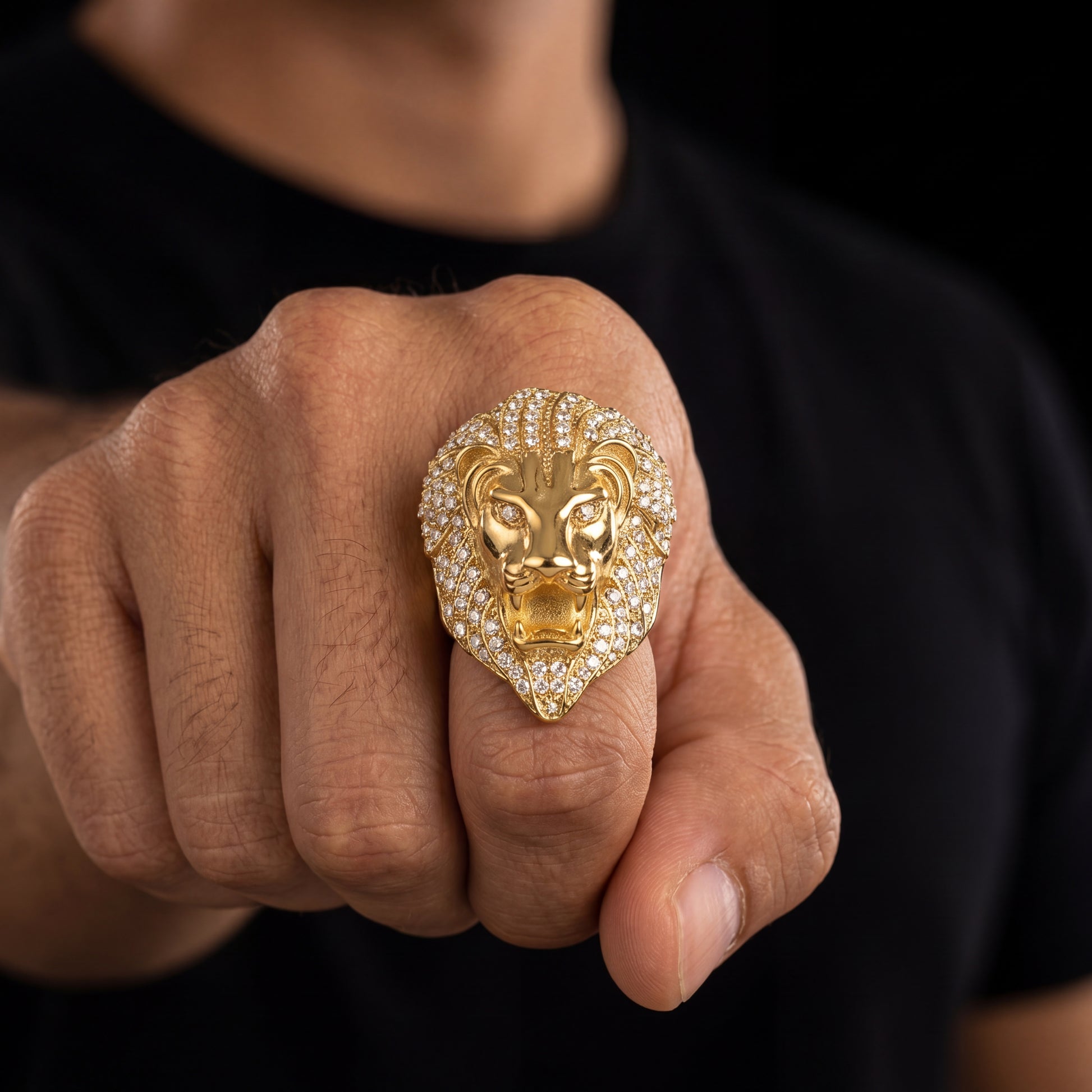 Iced Out Lion Ring - Different Drips