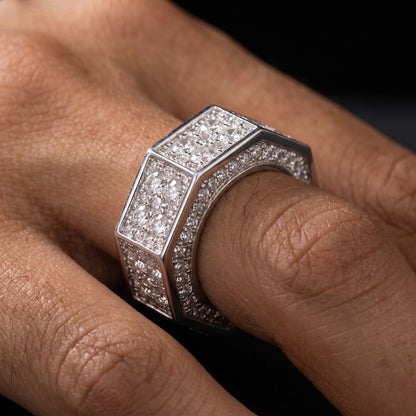 S925 Moissanite Bolt Ring - Different Drips