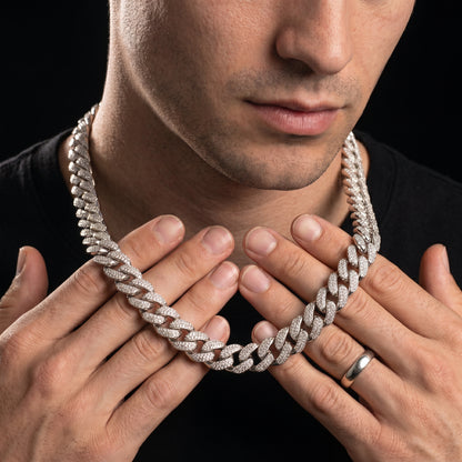 12mm Moissanite Miami Cuban Link Chain 18k Gold - Different Drips