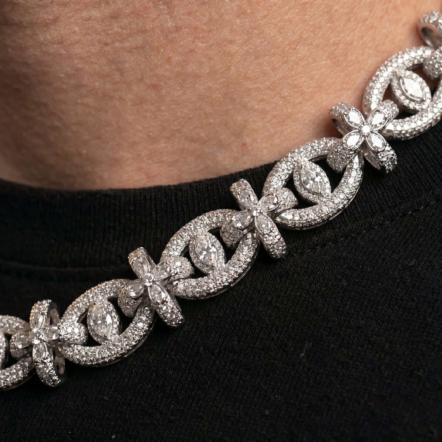 Iced Out Eye Link Chain Bracelet - Different Drips