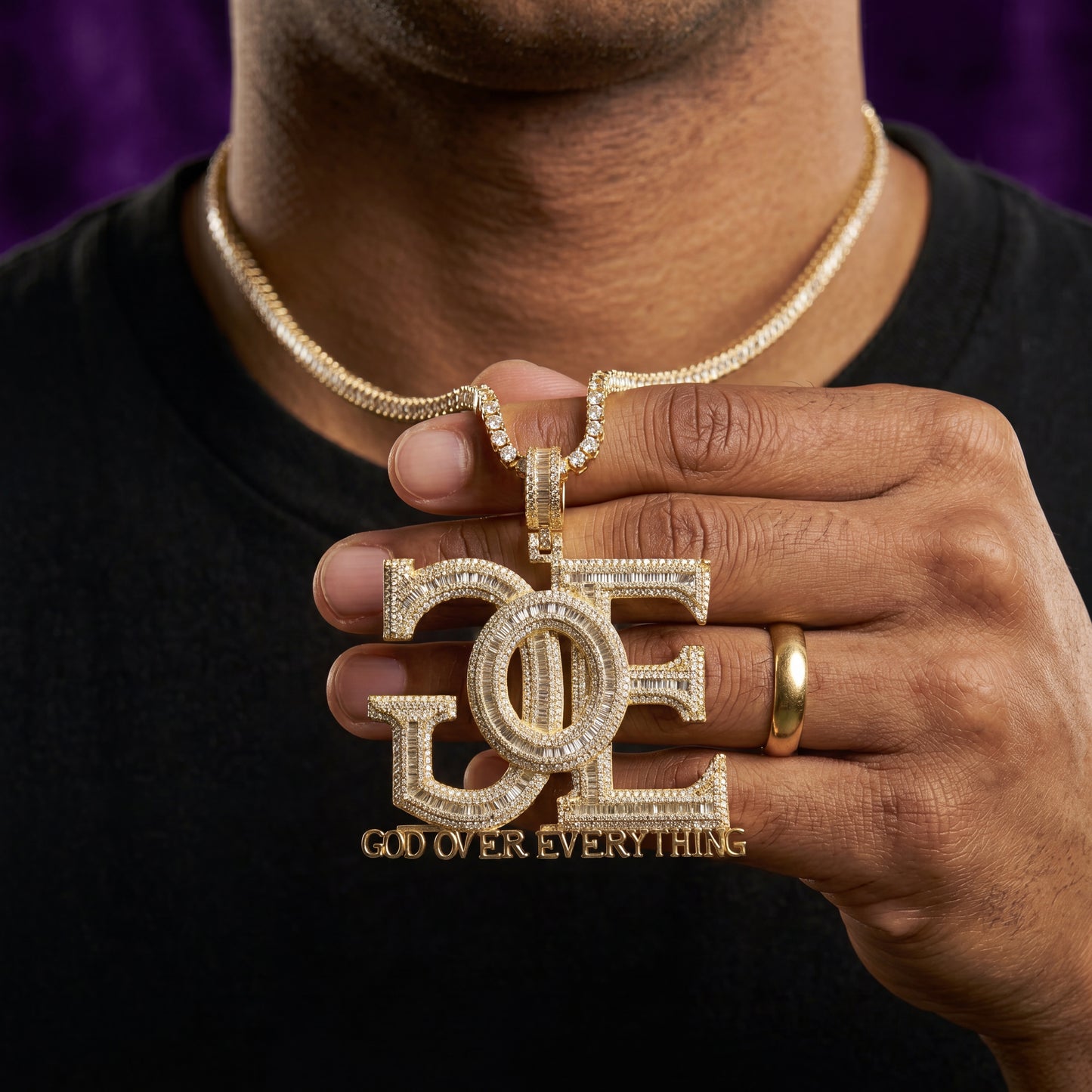God Over Everything Pendant - Different Drips