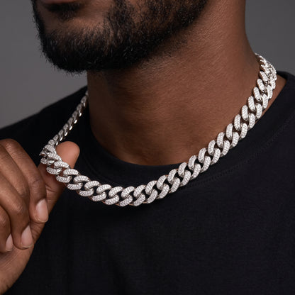 12mm Iced Out Miami Cuban Link Chain