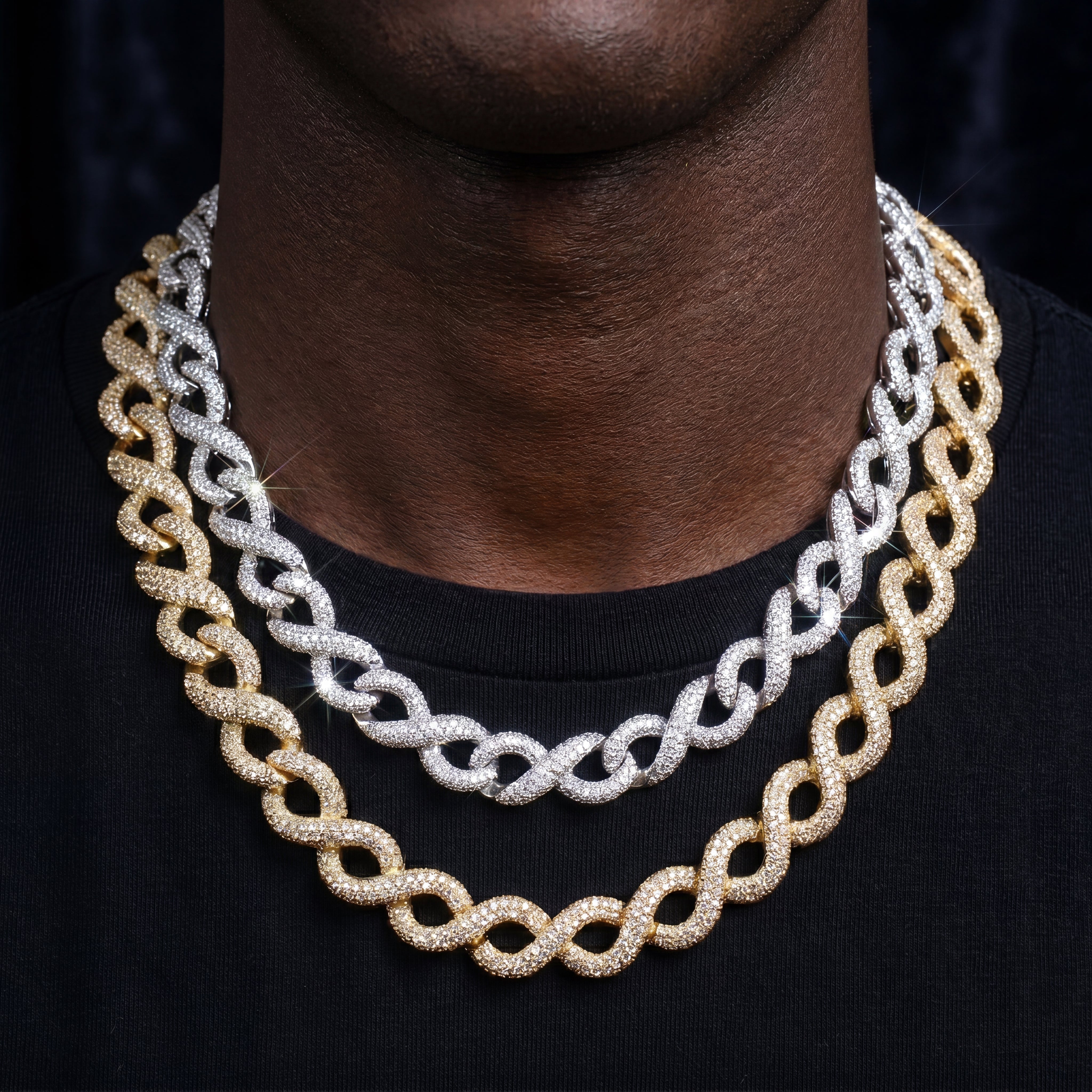 15mm Iced Out Infinity Link Chain – Different Drips