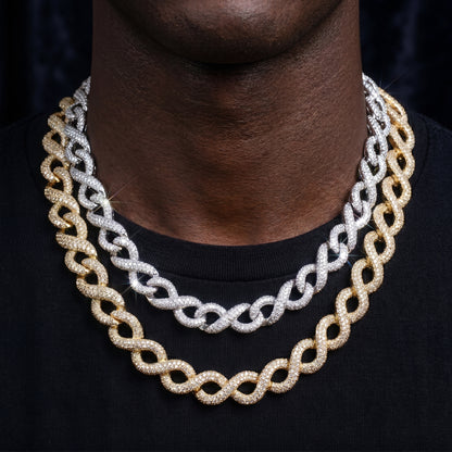 15mm Iced Out Infinity Link Chain - Different Drips