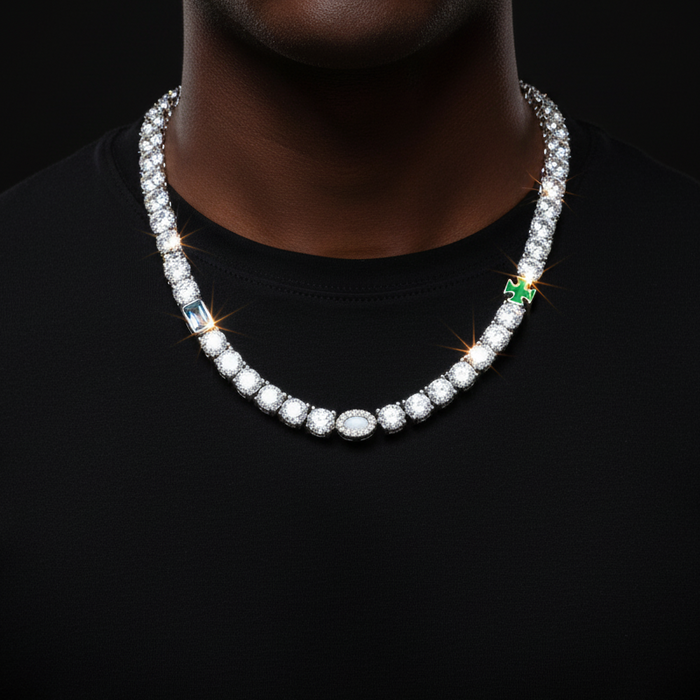 Mixed Charm Tennis Chain - Different Drips