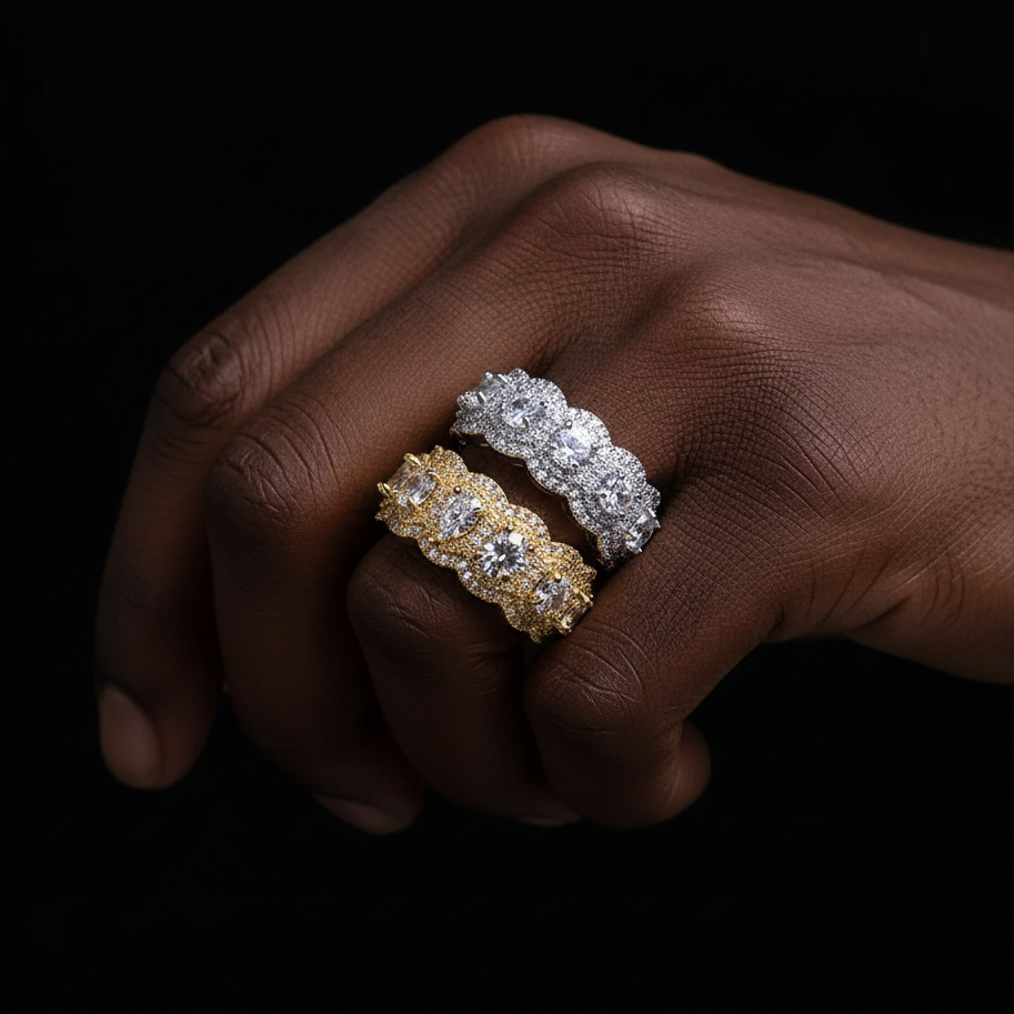 Pear-Cut Crown Eternity Ring - Different Drips