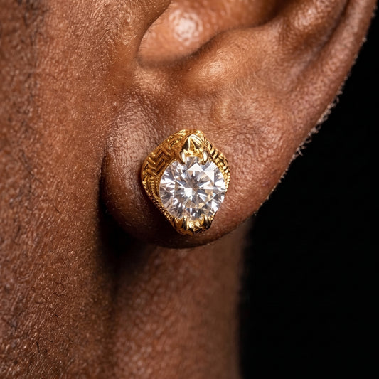S925 Moissanite Diamond Snake Claw Stud Earrings - Different Drips