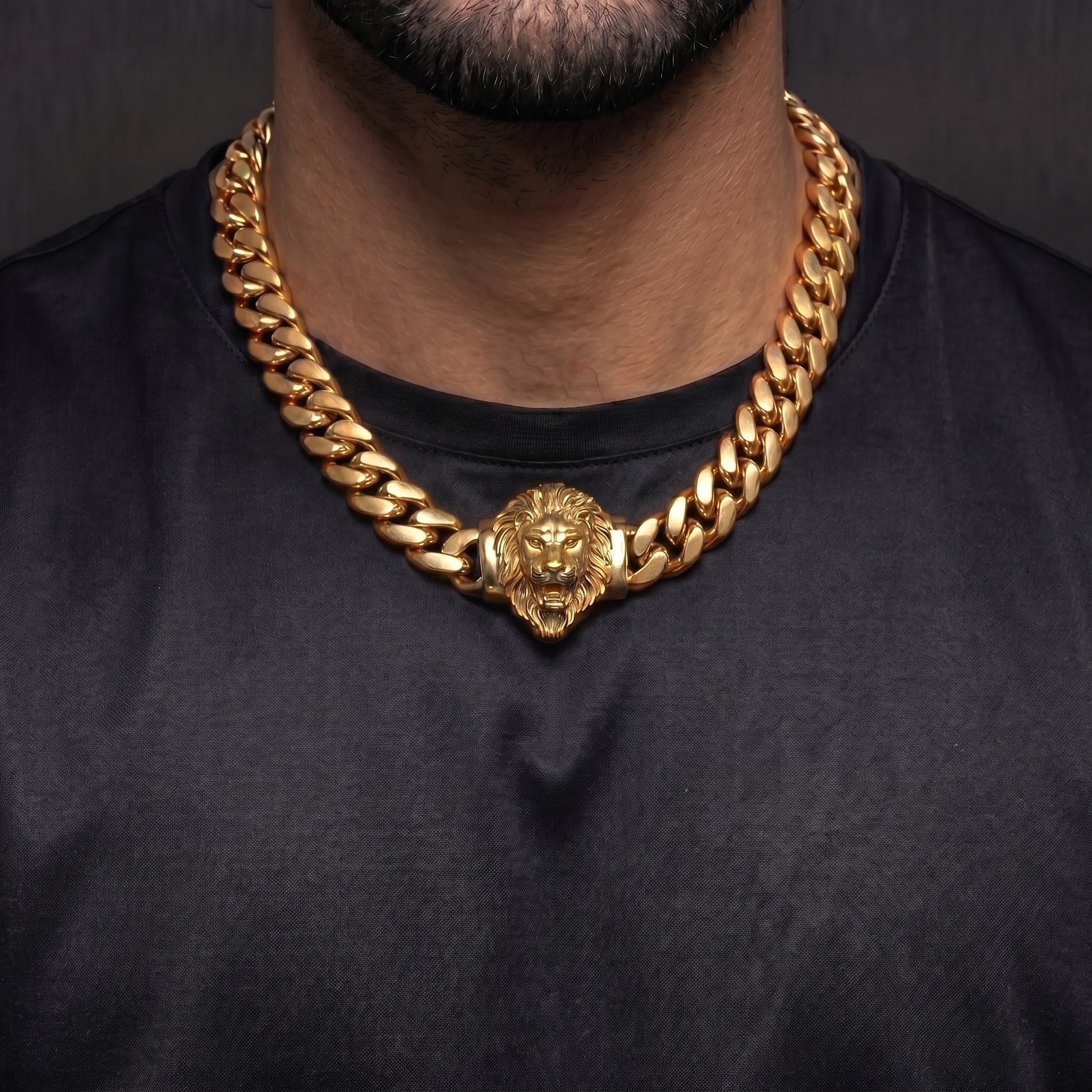 Lion Head Miami Cuban Link Chain - Different Drips